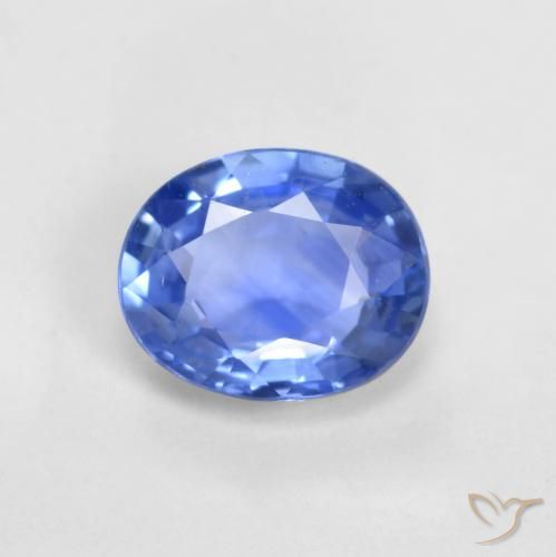 Safira Azul claro Natural 0.67ct, Corte Oval, VVS-VS