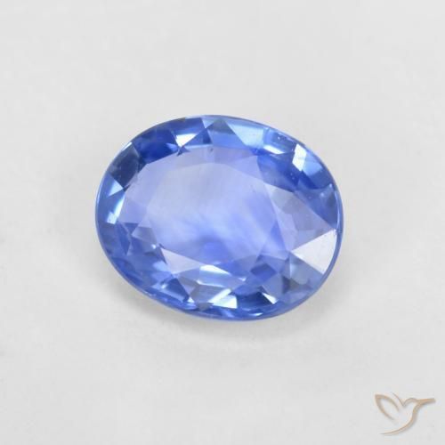 Safira Azul claro Natural 0.67ct, Corte Oval, VVS-VS