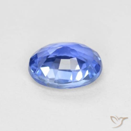Safira Azul claro Natural 0.67ct, Corte Oval, VVS-VS