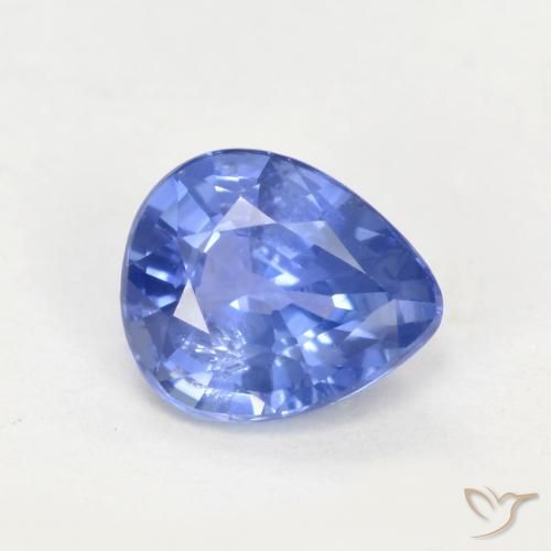 0.67ct Natural Azul marinho médio Safira, Formato de pêra, VS-SI