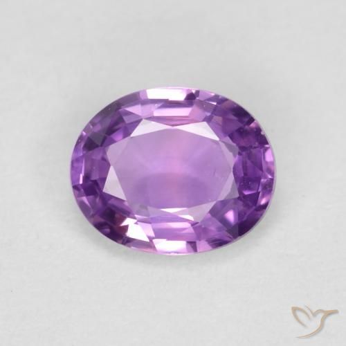 0.43ct Natural Violeta Púrpura Médio Safira, oval, VVS-VS