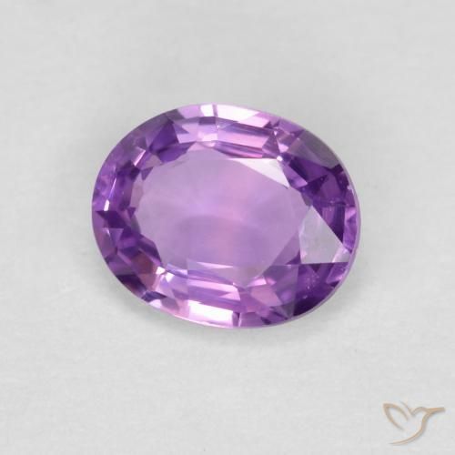 Safira Violeta Púrpura Médio Natural 0.43ct, oval, VVS-VS