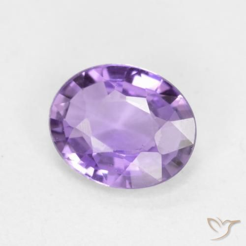 Safira Violeta rosa médio Natural 0.46ct, oval, VVS-VS