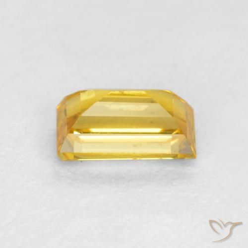 Safira Dourado Natural 0.41ct, baguete, VS