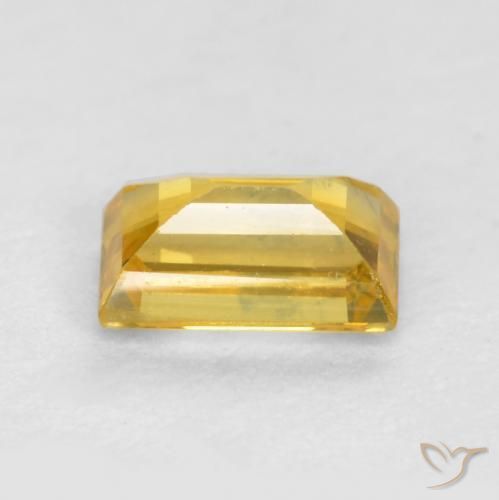 Safira Dourado Natural 0.45ct, baguete, VVS-VS