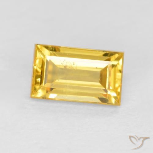 Safira Dourado Natural 0.46ct, baguete, VS