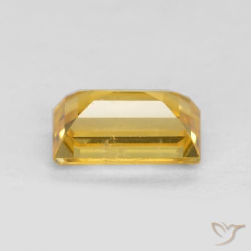Safira Dourado Natural 0.46ct, baguete, VS