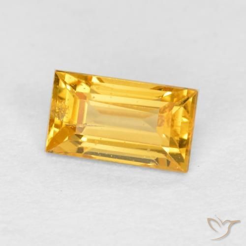 Safira Dourado médio Natural 0.42ct, baguete, VS