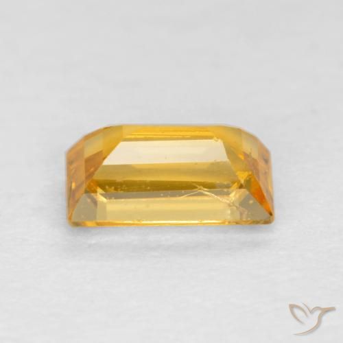 Safira Dourado médio Natural 0.42ct, baguete, VS