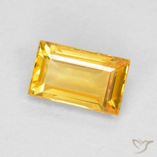 Safira Dourado médio Natural 0.42ct, baguete, VS