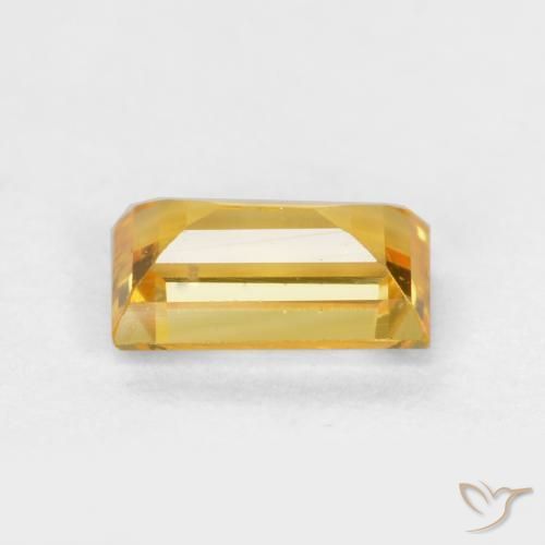 Safira Dourado Natural 0.39ct, baguete, VS