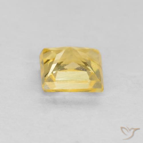 Safira Amarelo Toscana Natural 0.37ct, Quadrado, VS