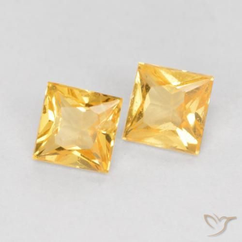 Pedras preciosas de Safira Top Ouro natural de 0.50 ct, Quadrado, VS
