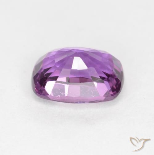 Safira roxo elétrico Natural 1.34ct, Almofada, VS