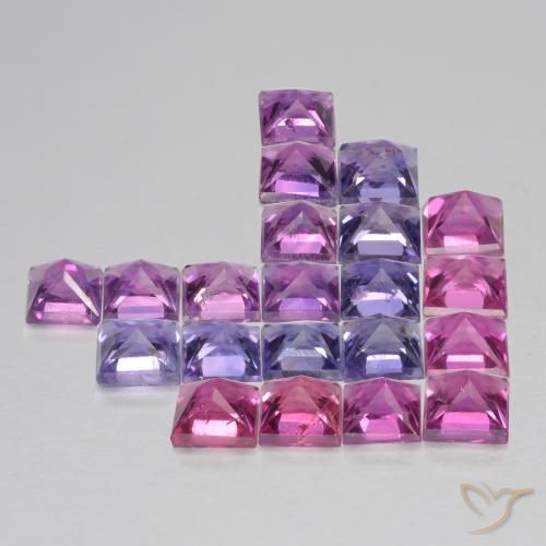 Pedras preciosas de Safira Multicolorido natural de 2.78 ct, Quadrado, VS