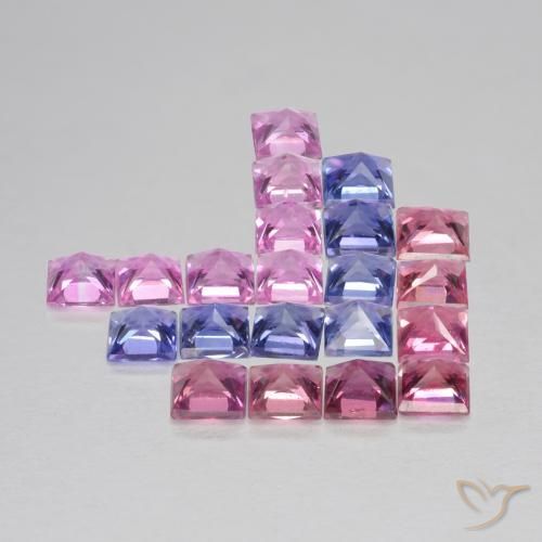 Pedras preciosas de Safira Multicolorido natural de 1.92 ct, Quadrado, VS