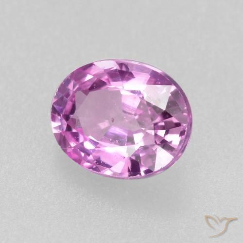 Safira Roxo rosado Natural 0.45ct, oval, VS