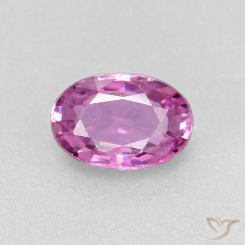 0.50ct Natural Roxo Rosado Profundo Safira, oval, VVS-VS