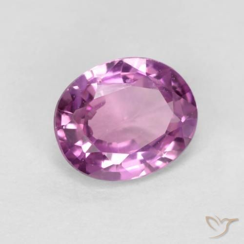 Safira roxo médio Natural 0.43ct, oval, VVS-VS