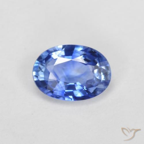0.54ct Natural Azul escuro médio Safira, oval, VS