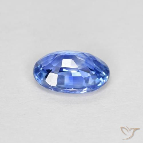 Safira Azul escuro médio Natural 0.54ct, oval, VS