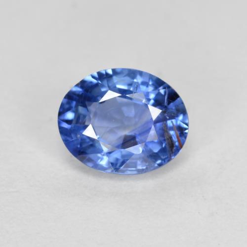 Safira azul natural 0,67ct, corte oval, VS-SI