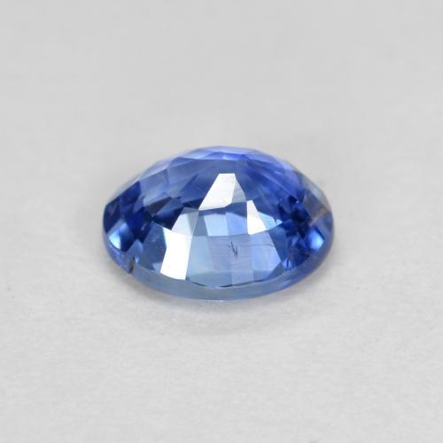 Safira azul natural 0,67ct, corte oval, VS-SI