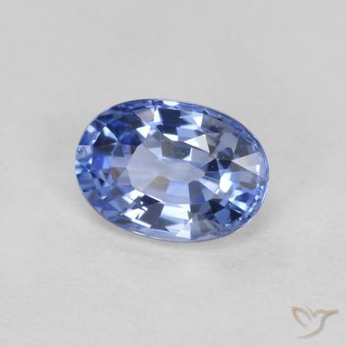 Safira Azul escuro médio Natural 0.55ct, oval, VVS-VS
