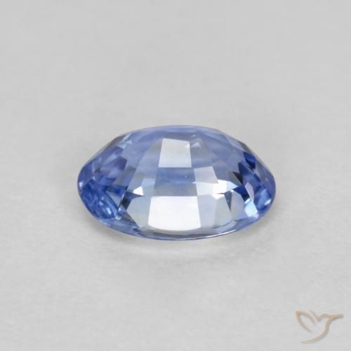 Safira Azul escuro médio Natural 0.55ct, oval, VVS-VS