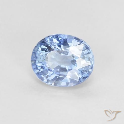 Safira Pastel Azul Natural 0.51ct, oval, VS-SI
