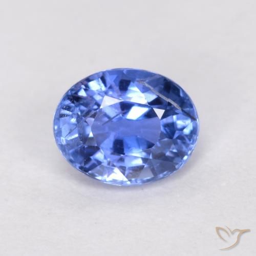 0.52ct Natural Azul claro Safira, oval, SI