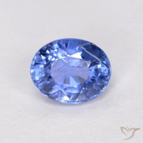 Safira Azul claro Natural 0.52ct, oval, SI