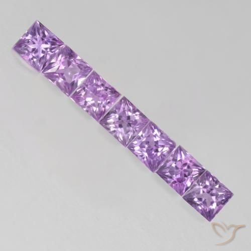 0.85ctw Natural Violeta médio Safira, Quadrado, VS
