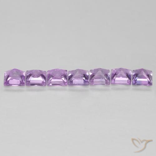 Pedras preciosas de Safira Violeta médio natural de 0.85 ct, Quadrado, VS