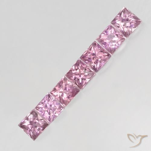 Pedras preciosas de Safira Rosa bem claro natural de 0.67 ct, Quadrado, VS