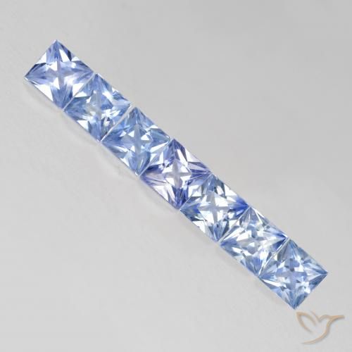 1.23ctw Natural Pastel Azul Safira, Quadrado, VS