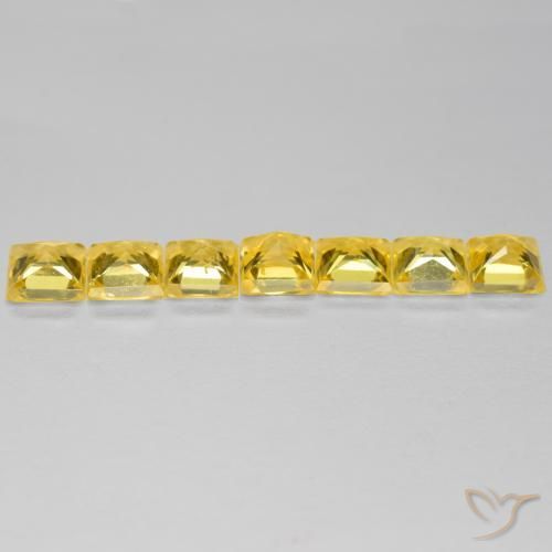 Pedras preciosas de Safira amarelo médio natural de 2.33 ct, Quadrado, VS