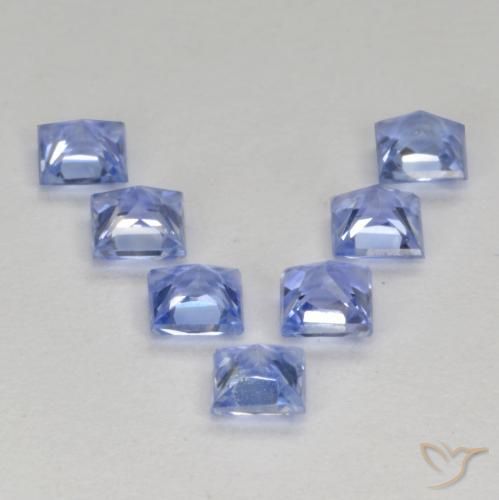 Pedras preciosas de Safira Pastel Azul natural de 1.45 ct, Quadrado, VS