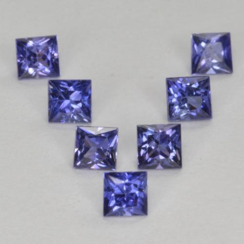 Pedras preciosas de Safira Azul da meia noite natural de 0.62 ct, Quadrado, VS