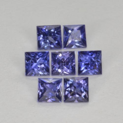 Pedras preciosas de Safira Azul da meia noite natural de 0.62 ct, Quadrado, VS