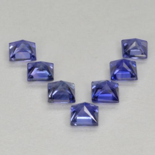 Pedras preciosas de Safira Azul da meia noite natural de 0.62 ct, Quadrado, VS