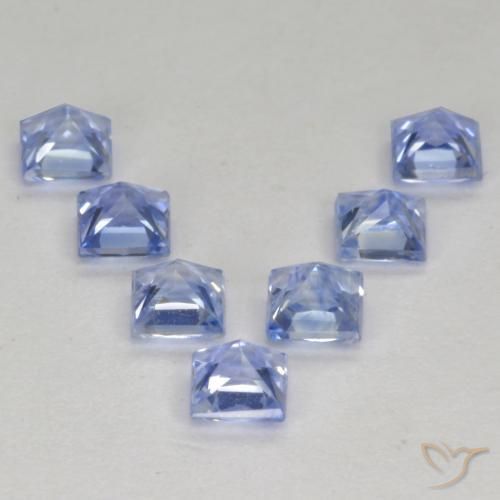 Pedras preciosas de Safira Pastel Azul natural de 1.51 ct, Quadrado, VS