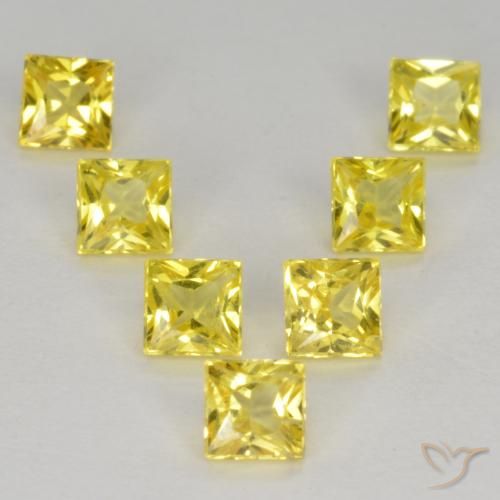 1.68ctw Natural Amarelo Safira, Quadrado, VS
