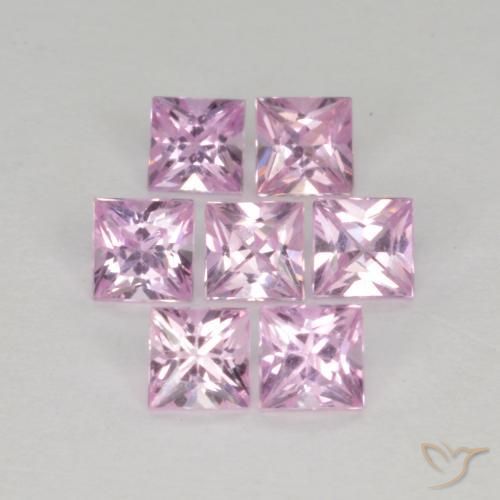 Pedras preciosas de Safira Tom Rosa Cereja natural de 0.99 ct, Quadrado, VS