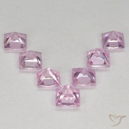 Pedras preciosas de Safira Tom Rosa Cereja natural de 0.99 ct, Quadrado, VS