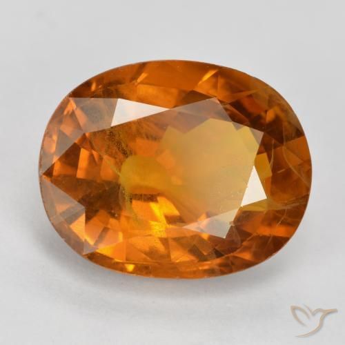 Safira Laranja Profundo Natural 5.58ct, oval, VS-SI