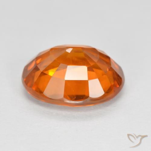 Safira Laranja Médio Natural 4.03ct, oval, VS-SI