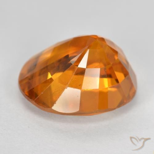Safira âmbar laranja Natural 6.87ct, oval, VS-SI