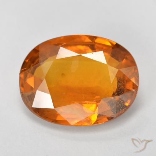 6.96ct Natural laranja avermelhado Safira, oval, VS-SI