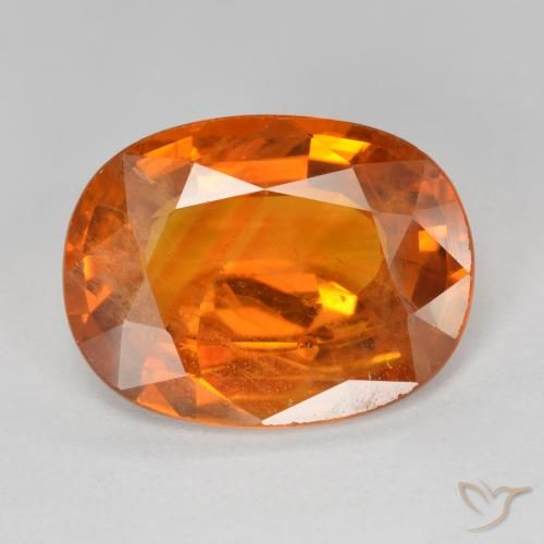6.78ct Natural Laranja Médio Safira, oval, VS-SI